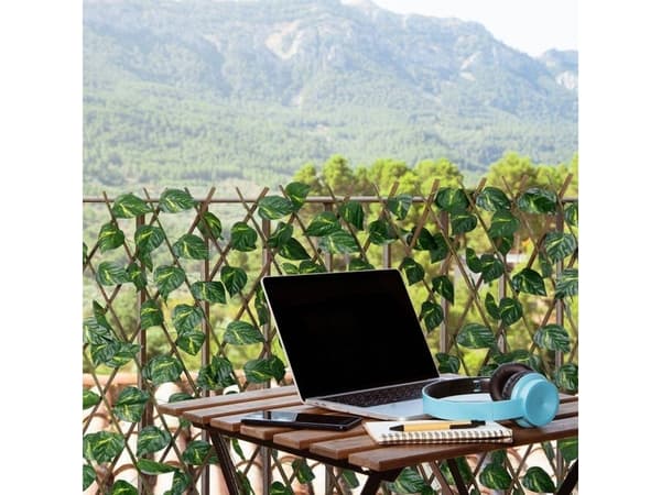 ProGarden Trellis åpent espalier med kunstig bladdeksel til balkongterrasse kunstige planter eføy 180x90 cm
