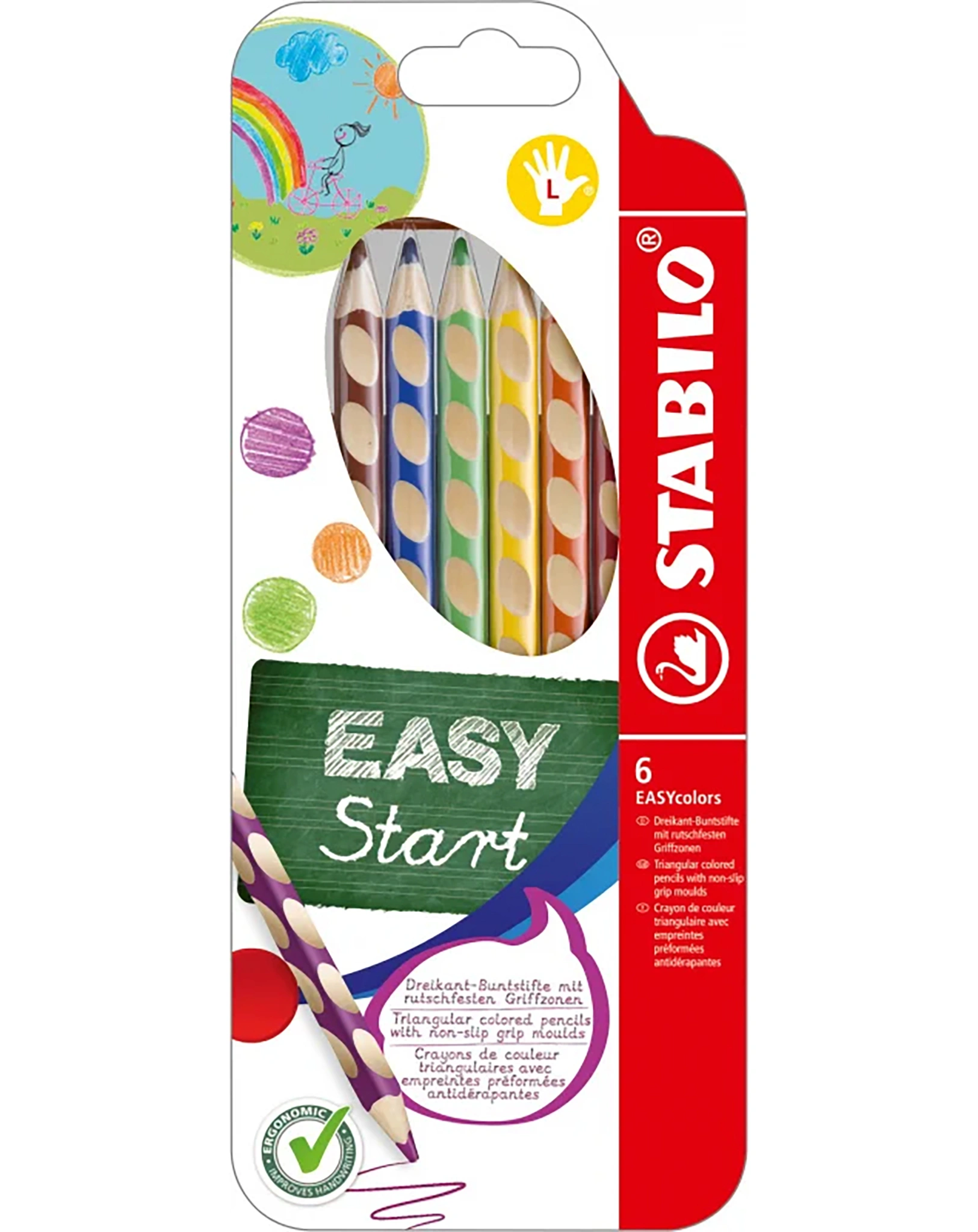 Stabilo EASYcolors 6er Etui, für Linkshänder