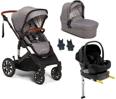 Beemoo Maxi 4 Duovogn Inkl. Beemoo Route Babybilstol & Base, Gray Black/Black Stone
