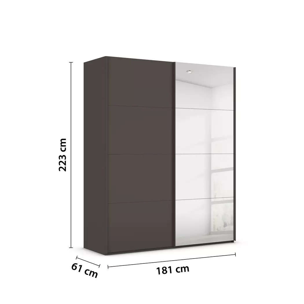 Schwebetürenschrank Vareno 181 x 222 cm