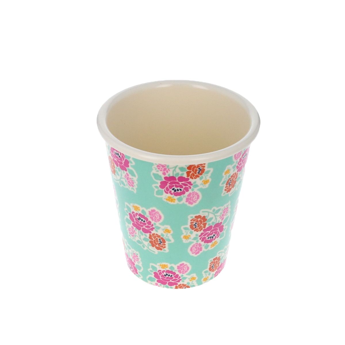 Verre en mélamine à fleurs turquoises Datcha Jolie saison