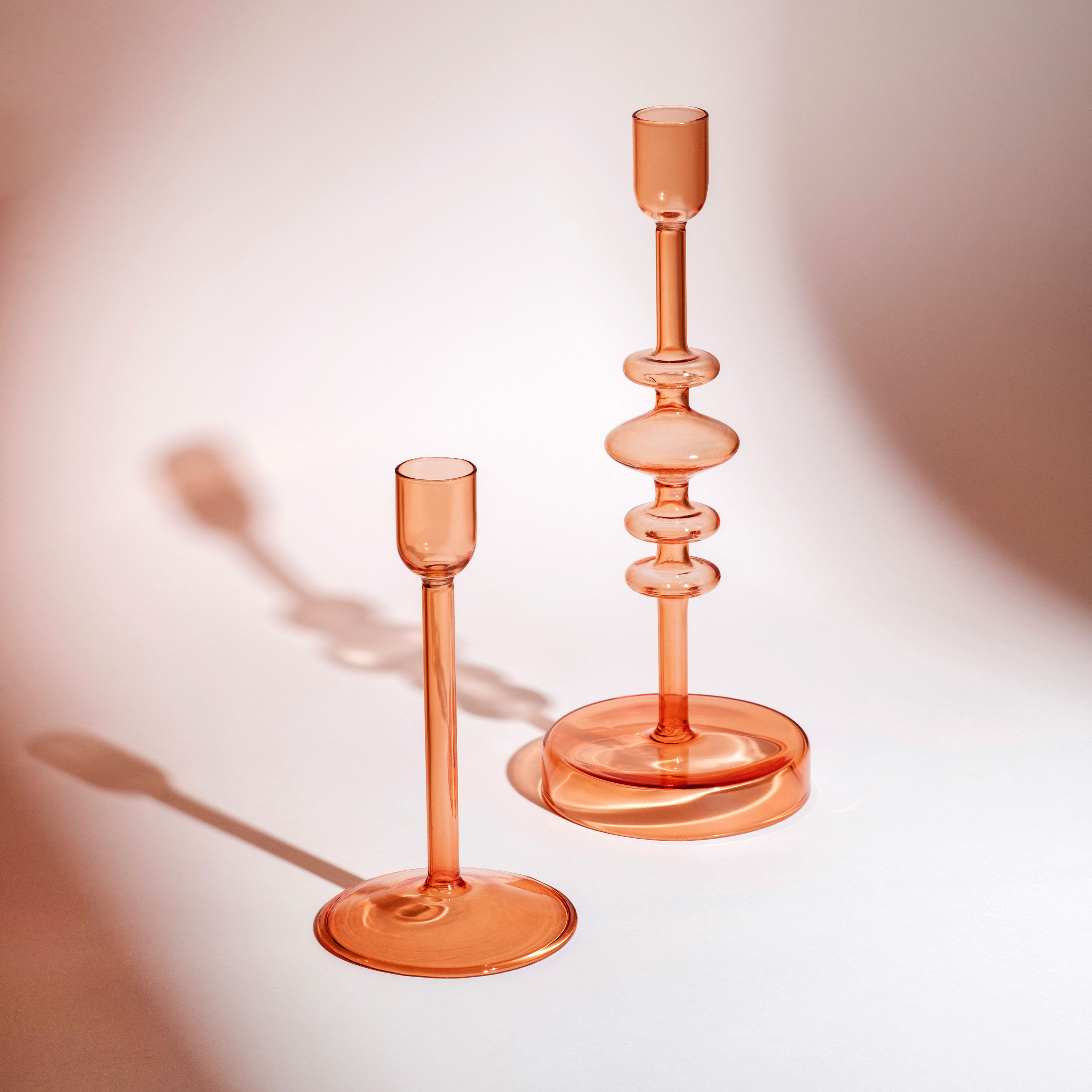 Like Home Candlestick holder Orange, 3.2'' x 3.2'' x 6''