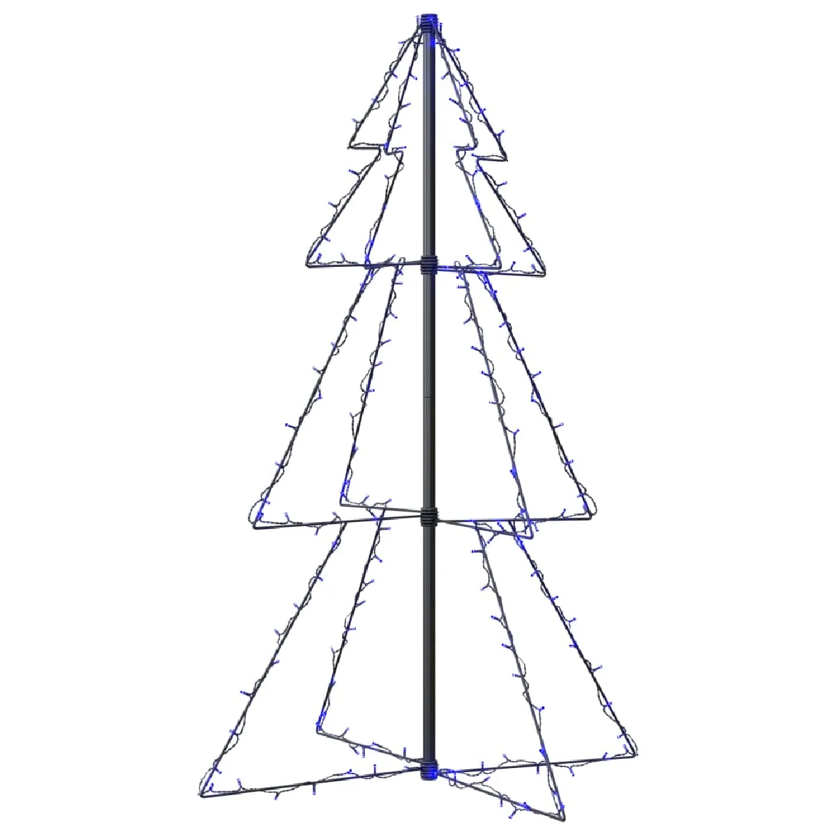 vidaXL Arbre cône LED 160 - 78x120 cm
