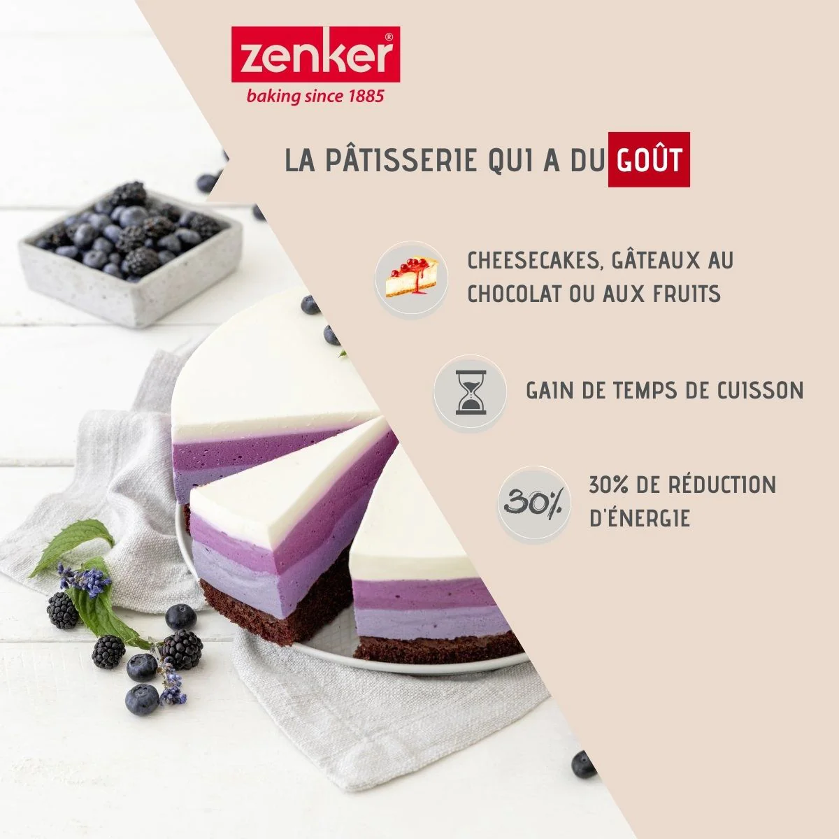 Moule à manqué à charnière en acier 28 cm Energy Zenker