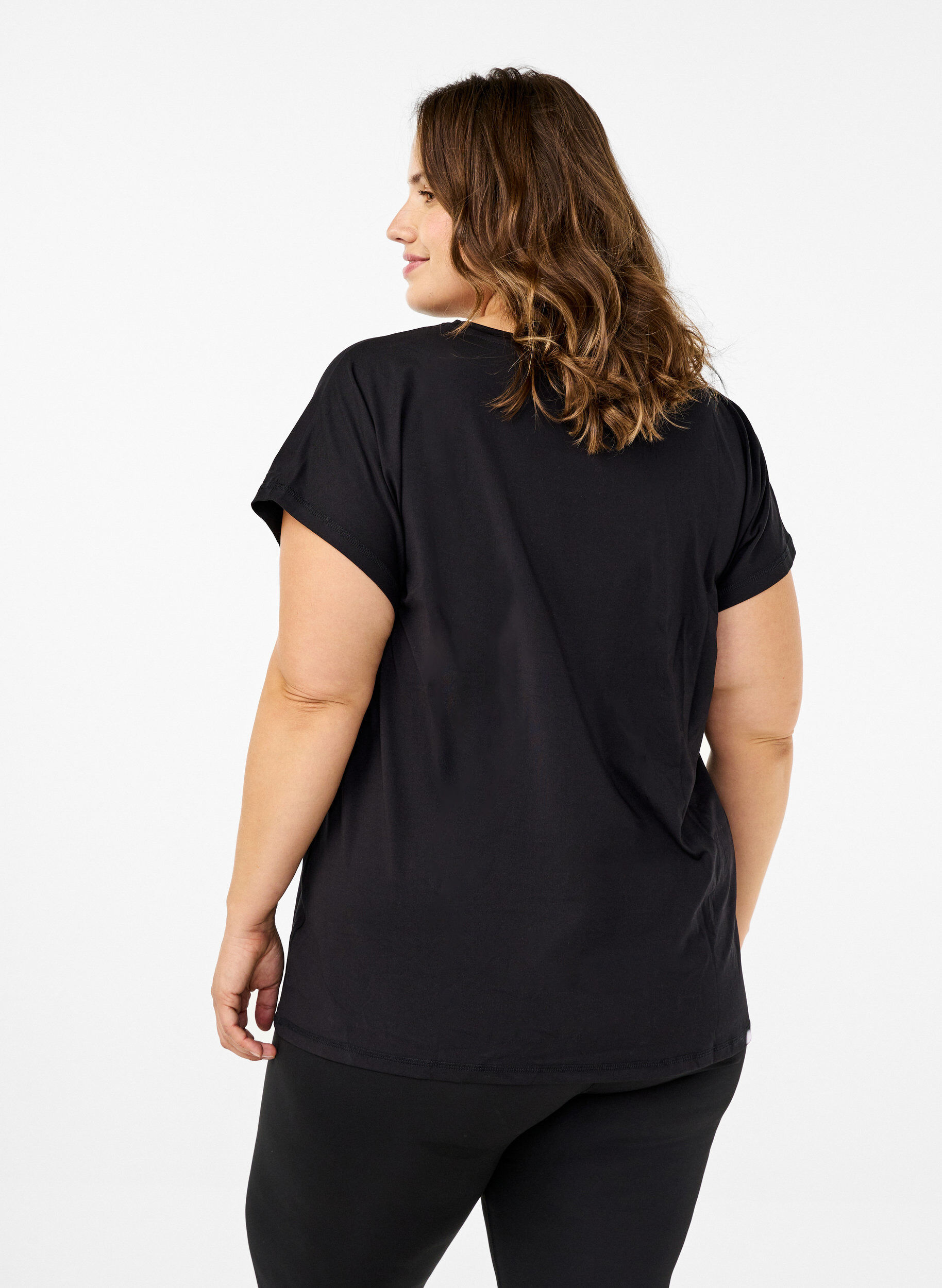 Ensfarvet trænings t-shirt