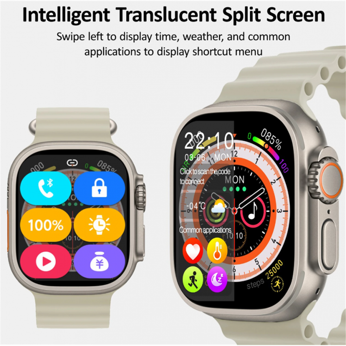 Smartwatch Smartek SW-HK8PM, tela AMOLED, bússola e chamadas Bluetooth.