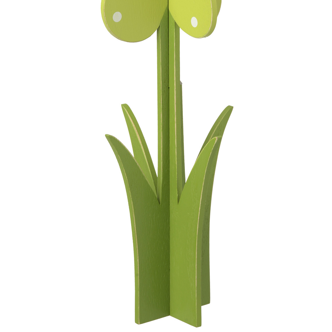 Deko-Figur Blume aus Holz grün