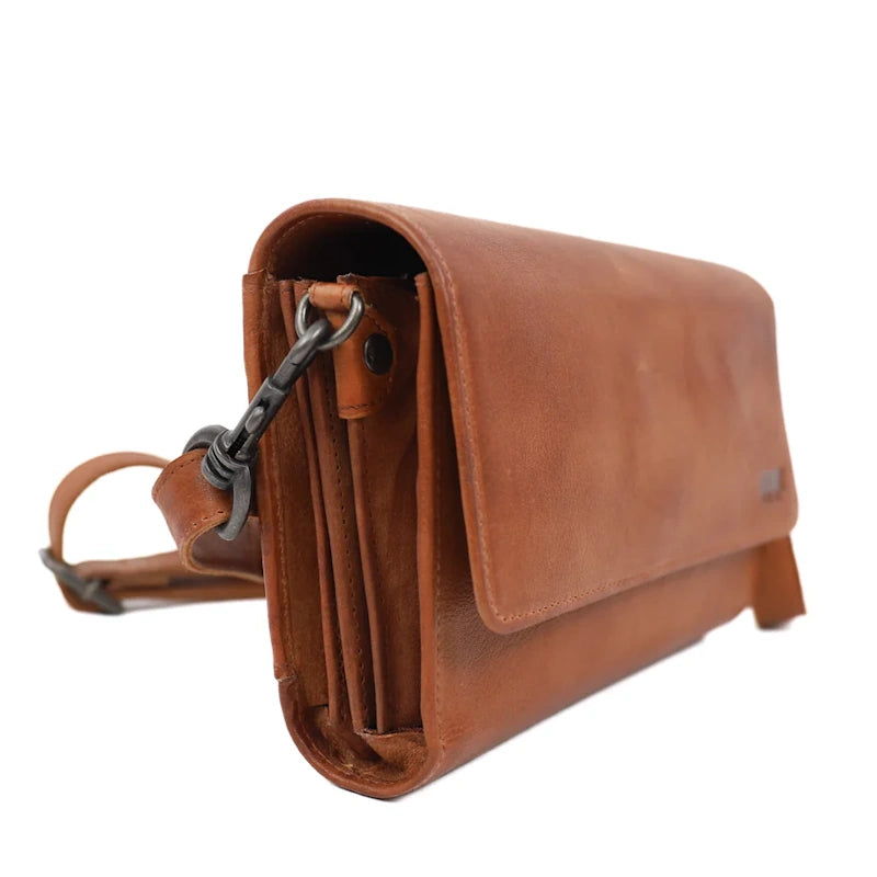 Bear Design Clutch/schoudertasje Elly Cognac