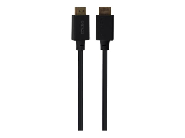 DELTACO - DisplayPort kabel - DisplayPort (han) til DisplayPort (han) - DisplayPort 1.4 - 2 m - halogenfri - sort