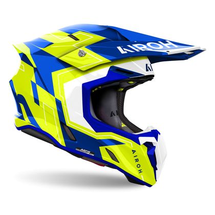 Casque cross Airoh TWIST 3 - DIZZY 2024 - Bleu / Jaune