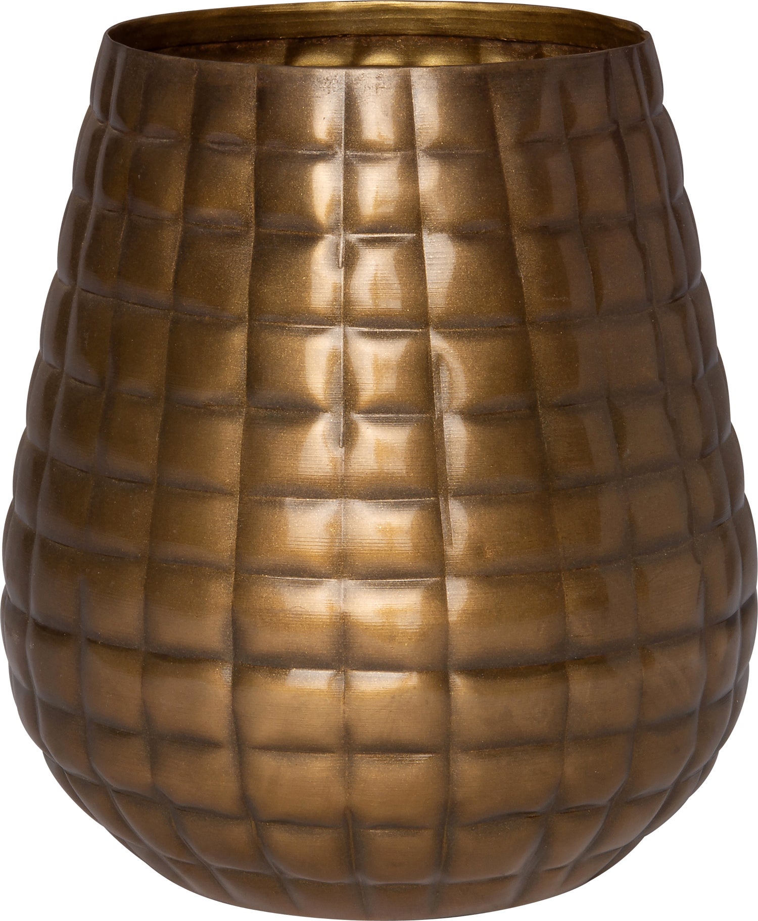 Intratuin vaas Leela goud D 16 H 15 cm