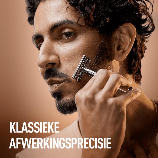 King C. Gillette Double Edge Safety Scheersysteem Met 5 Navulmesjes