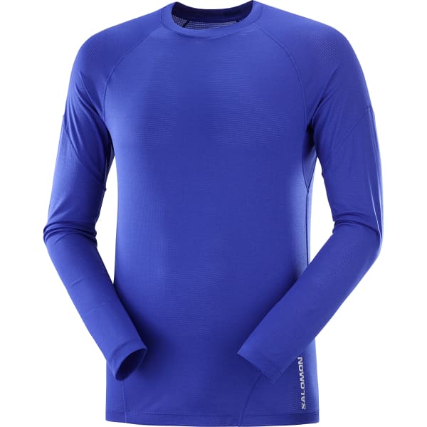 T-shirt trail SALOMON CROSS RUN LS TEE M SURF THE WEB