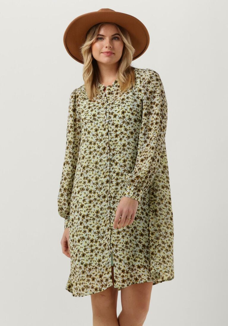 MSCH COPENHAGEN groene msch copenhagen mini jurk adalia rikkelie shirt dress aop