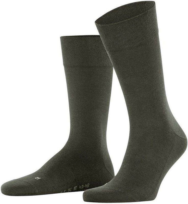 FALKE - Sensitive New York - Herensokken - Olijfgroen - Comfortabele Band