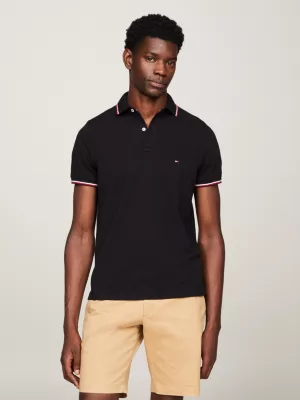 Polo de algodão orgânico com corte slim