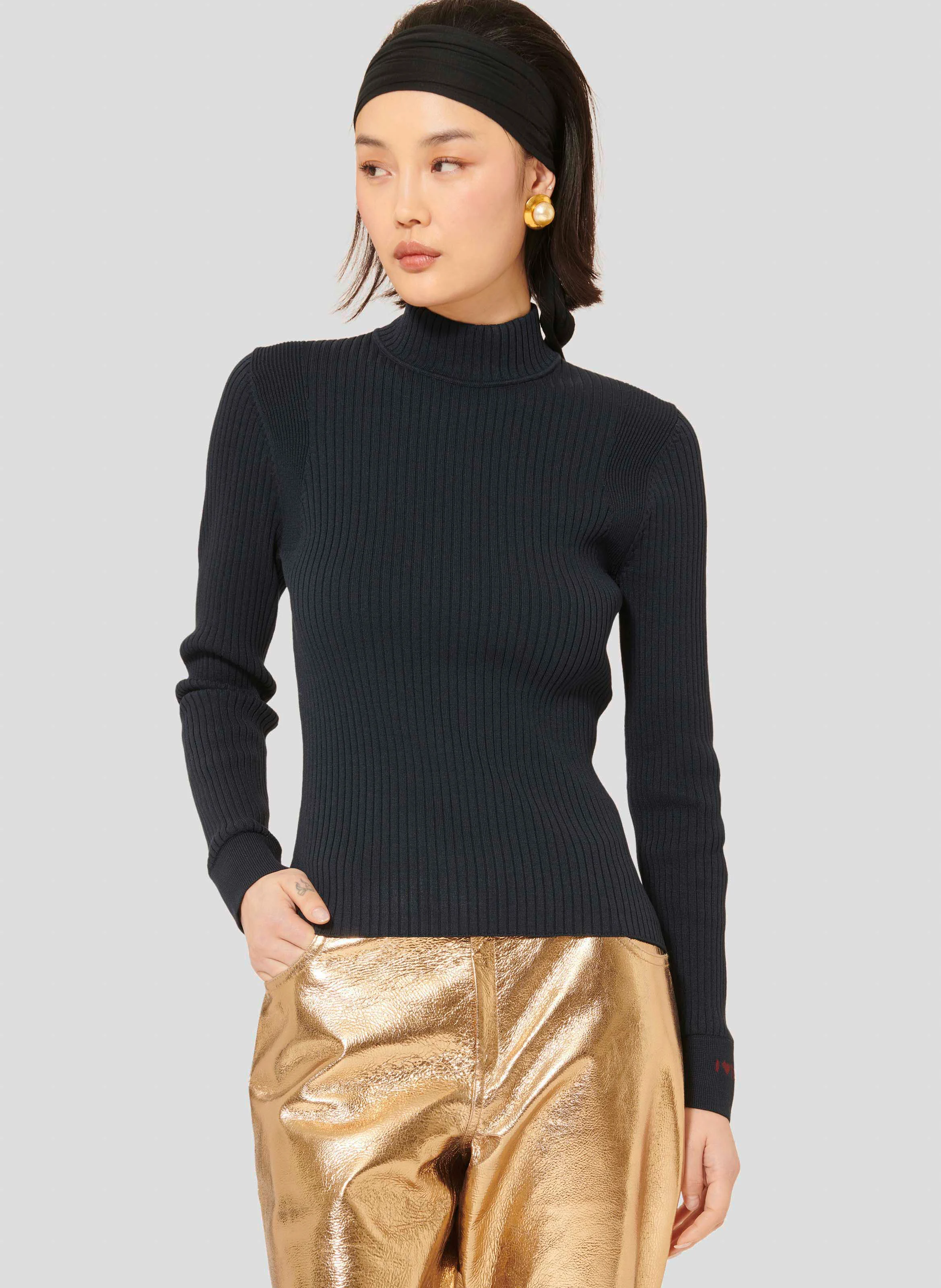 PRUDIE - Pull col rond| Bleu