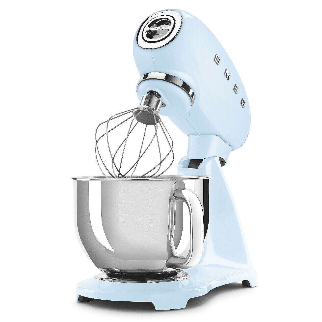 SMEG Küchenmaschine Full-Color Pastellblau/ silberfarbig