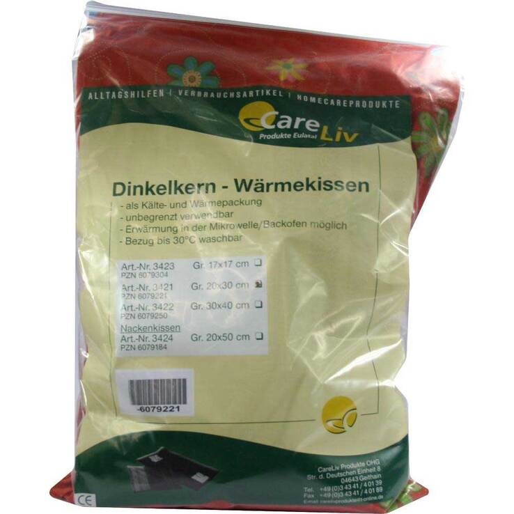 Dinkelkern Wärmekissen mit Bezug 20x30cm, 1 St