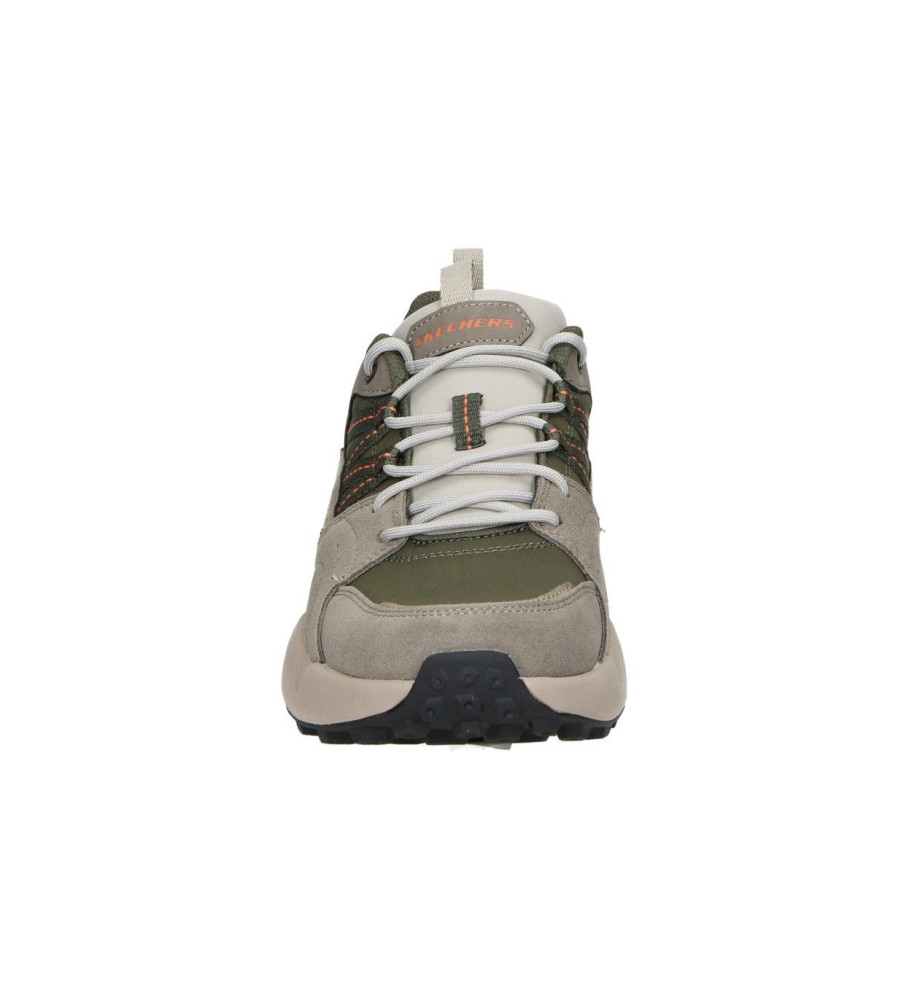 Chinelo Skechers Bendino Dormer em couro verde