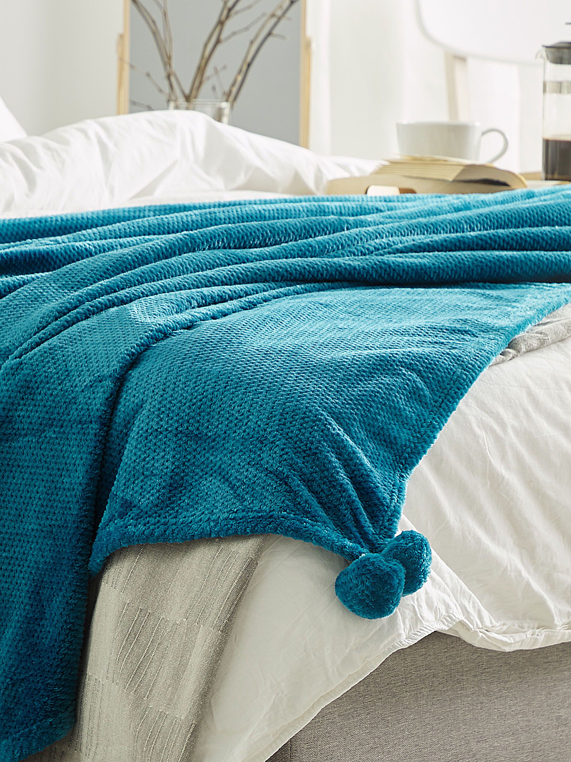 Plaid SAITLER 200 x 220 cm Turquoise