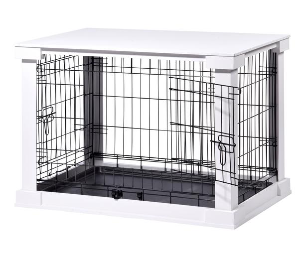 dobar® petlife Design-Hundekäfig, weiß, ca.