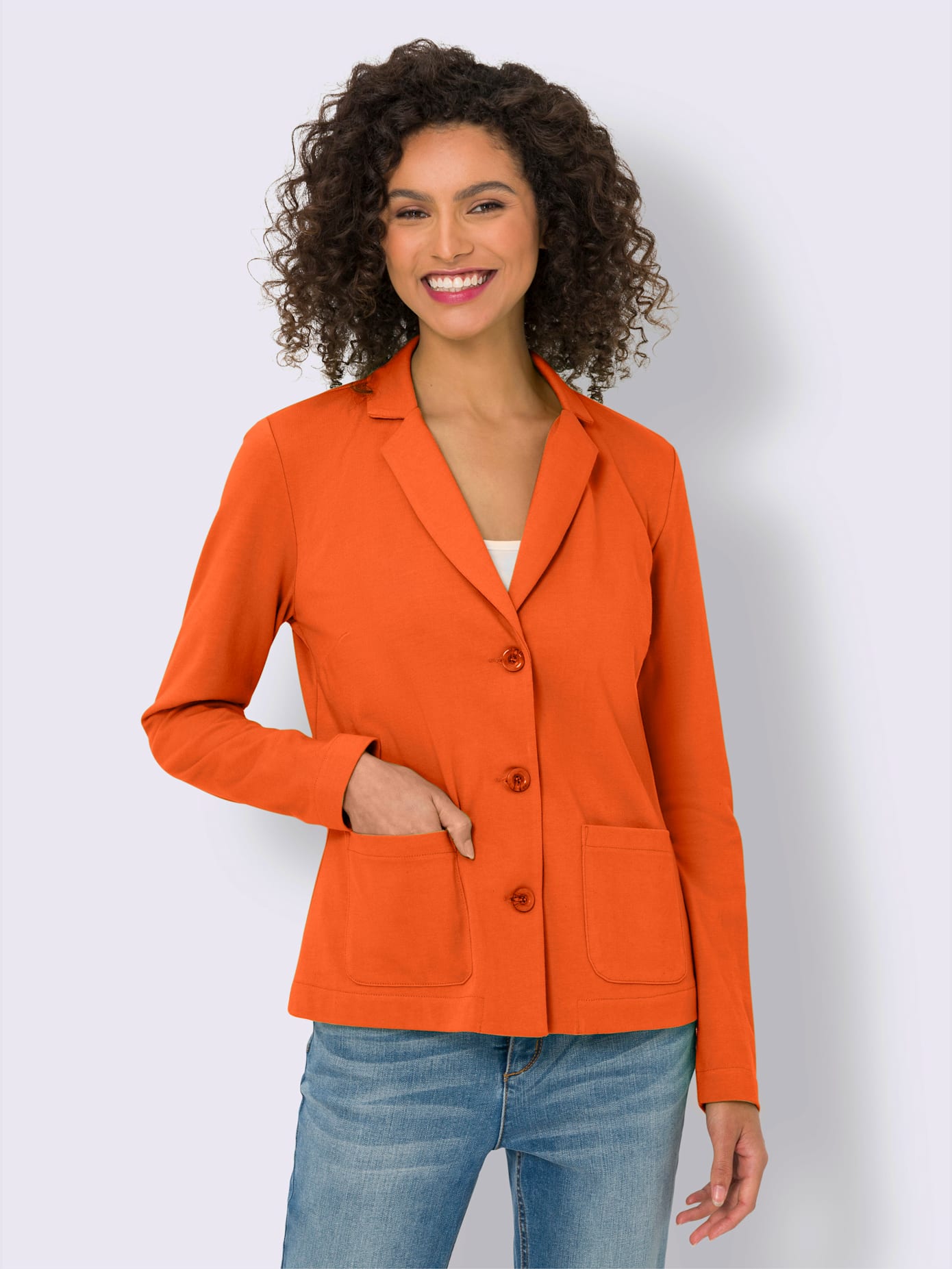 Blazer en jersey coupe sobre pour un look décontracté tendance