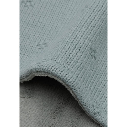 Couverture velvet Cosy knit - Sea green - JOLLEIN
