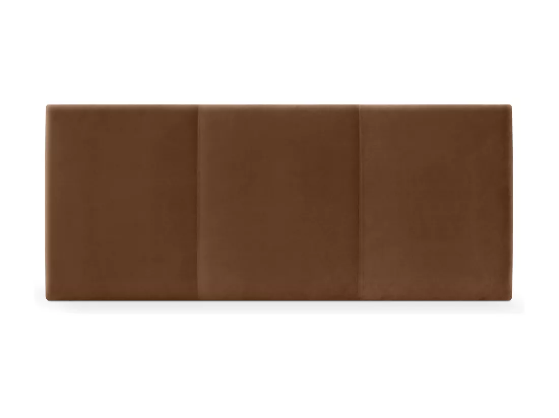 DHOME Tête de lit en velours lisse avec trois panneaux 160x50cm Lits 150/160 - Marron