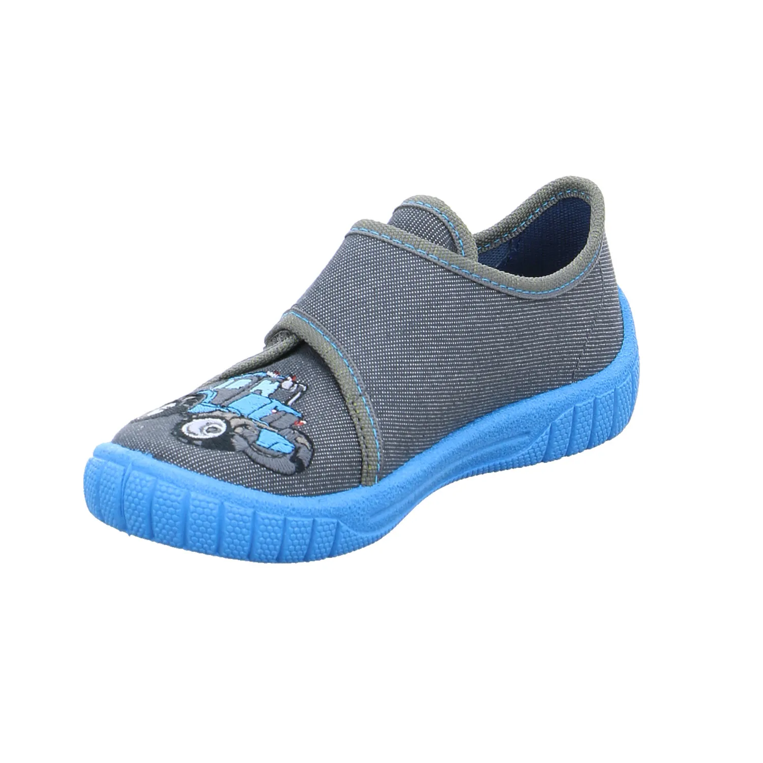 SUPERFIT Kinder-Hausschuh Grau Textil  Jungenhausschuh