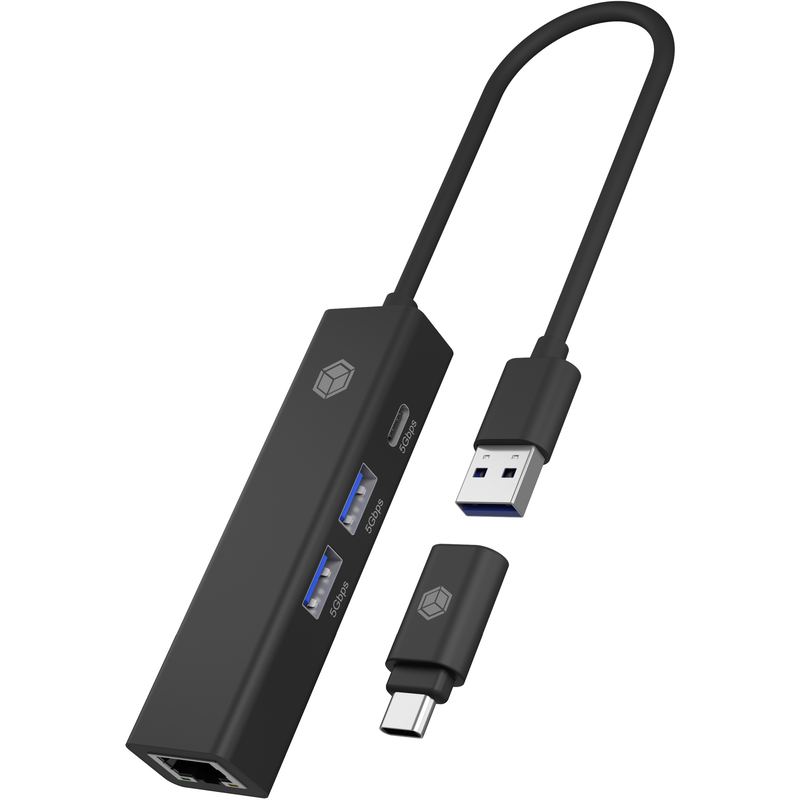 Icy Box USB-C Hub IB-HUB1439-LAN, 2x USB-A, 1x USB-C, 1x Ethernet