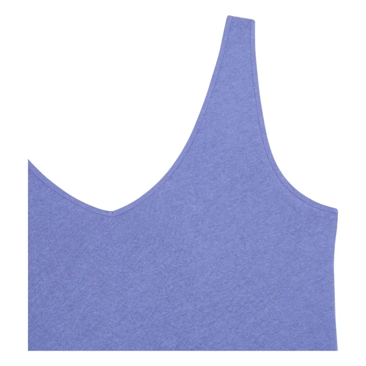 SMALLABLE BASICS Débardeur Femme Coton et Lin  | Vintage blue denim