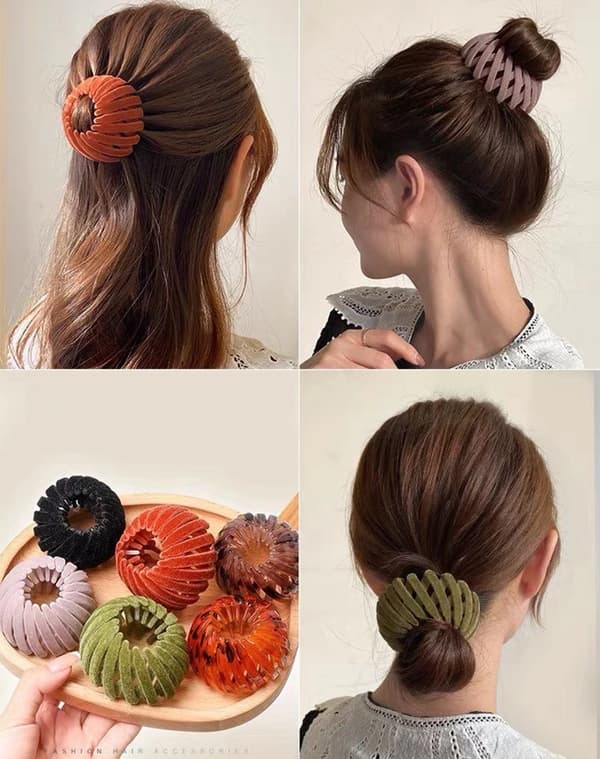 INF Kvinner Bird Nest Hair Bun Claw Clips