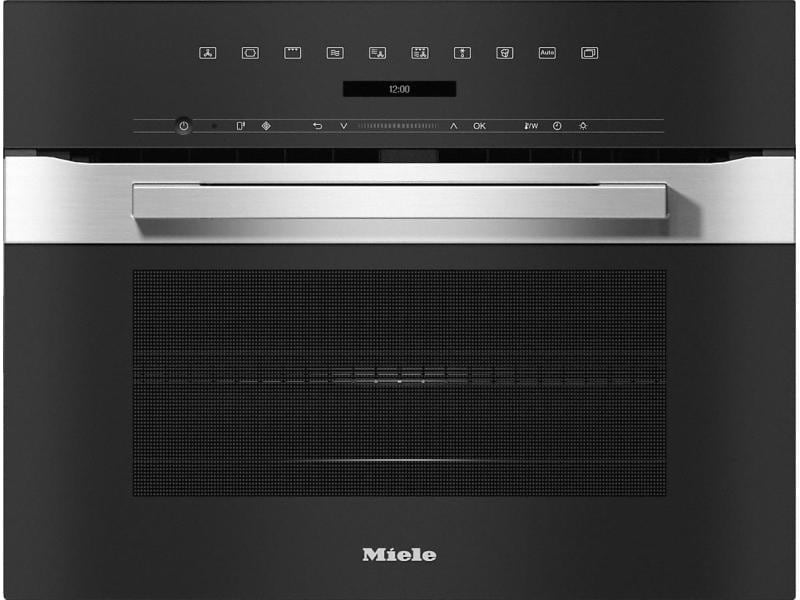 Miele Einbaubackofen mit Mikrowelle H 7240-60 BM Edelstahl/ Einbau-Backofen mit Mikrowelle und Automatikprogrammen