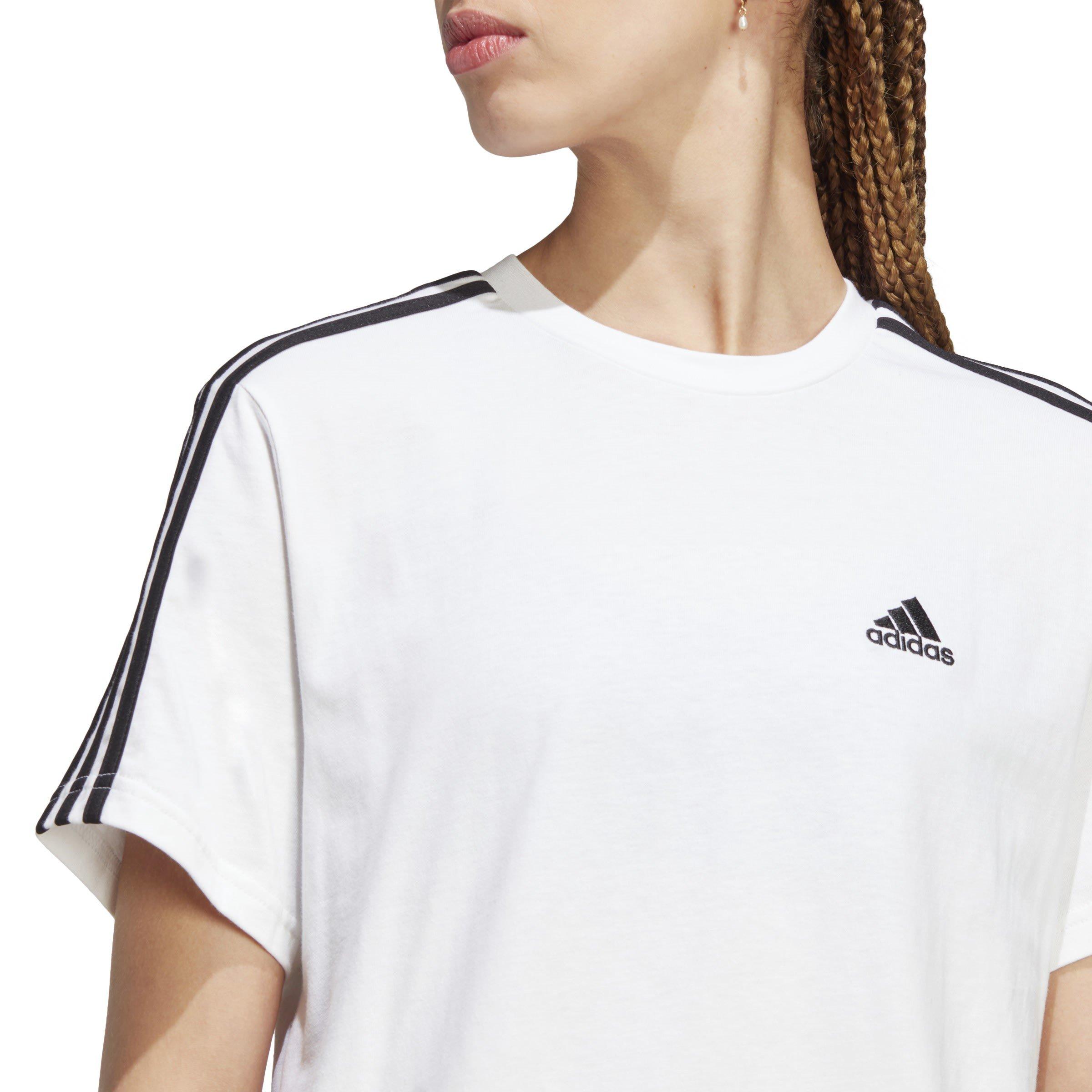 adidas 3S Crop T Shirt Womens