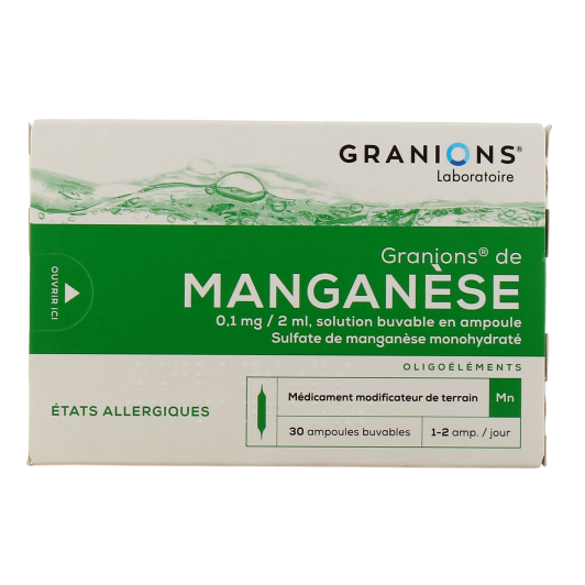 Granions manganese 30 ampoules