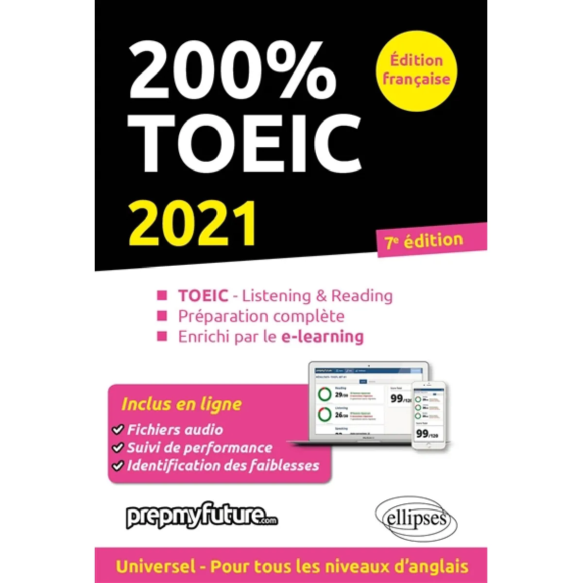 200 % TOEIC : TOEIC-listening & reading, préparation complète, enrichi par le e-learning : 2021 · Occasion