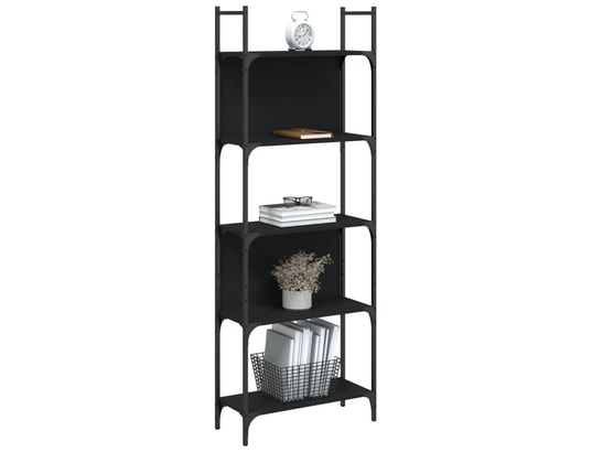 VIDAXL - Bibliothèque à 5 niveaux noir 60,5x24x166,5cm bois d'ingénie...
