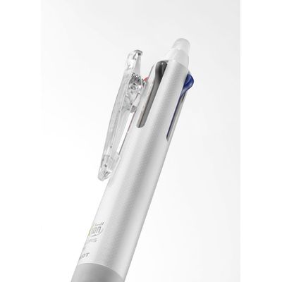 Frixion Ball 4 Couleurs - Roller encre gel effaçable - corps blanc - pointe fine