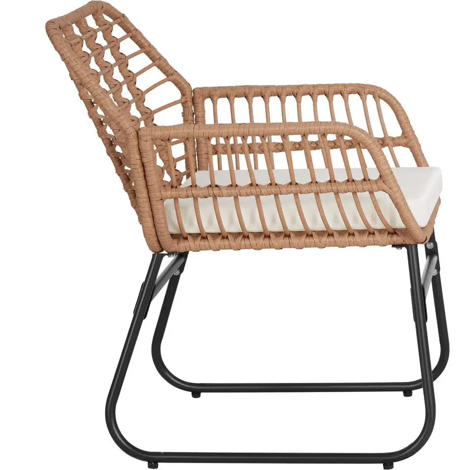 tectake Wicker zitgroep Molfetta XL voor 4 personen, Natuur