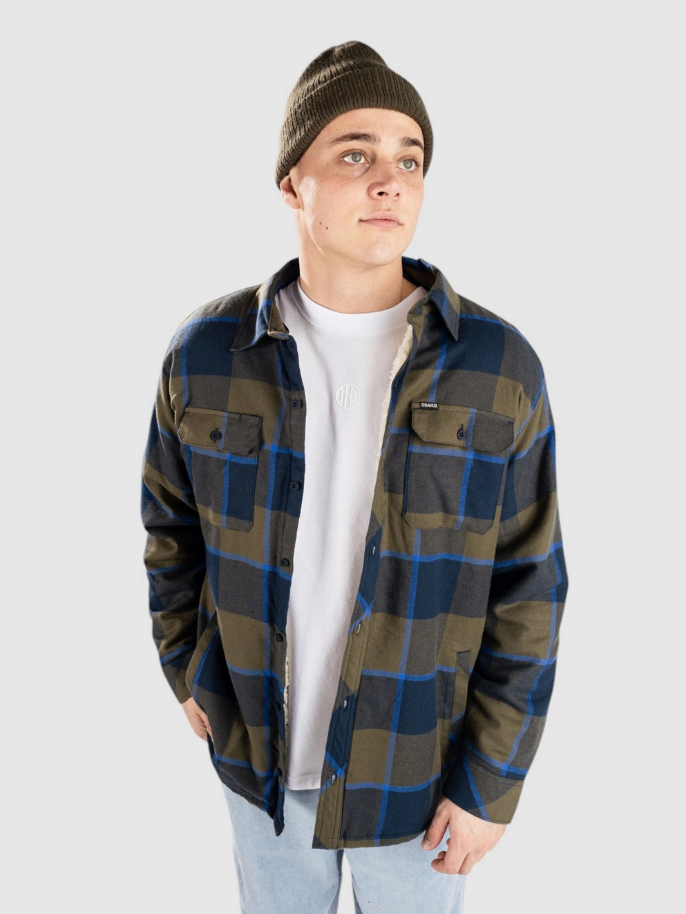 Dravus Sherpa Flannel Shirt green
