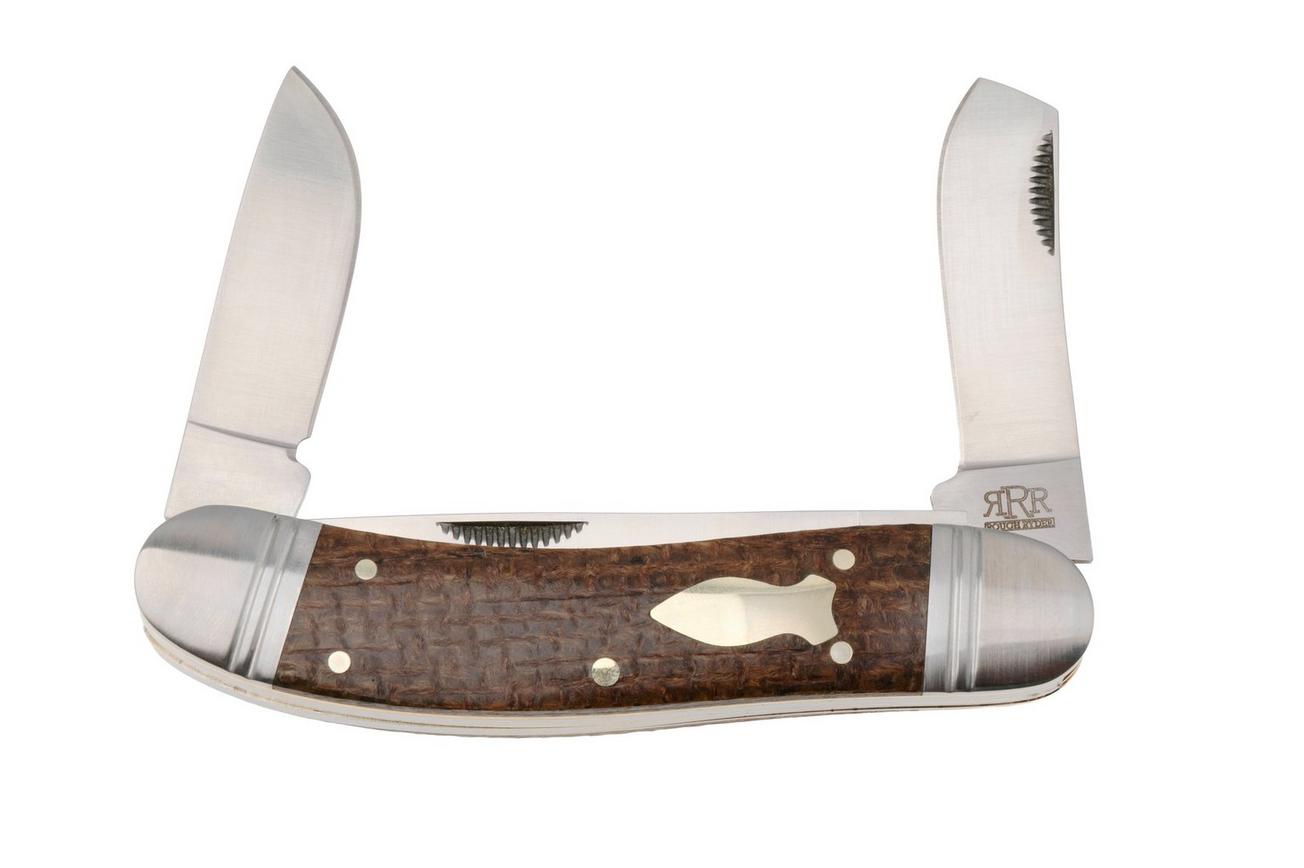 Rough Ryder Reserve Roundup RRR026, D2, Brown Micarta, slipjoint zakmes