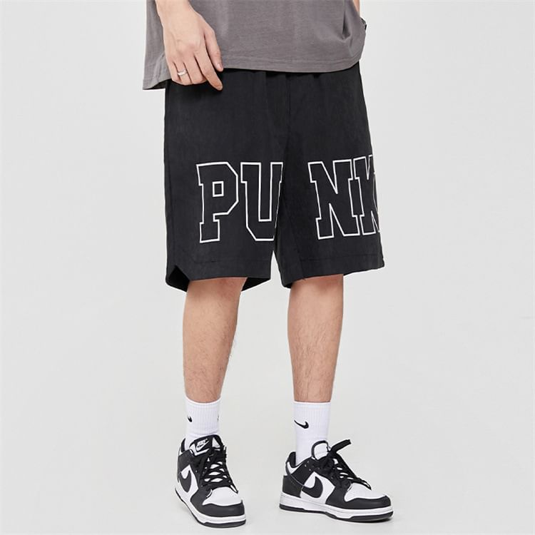 Lingaris - Shorts met trekkoord en letters