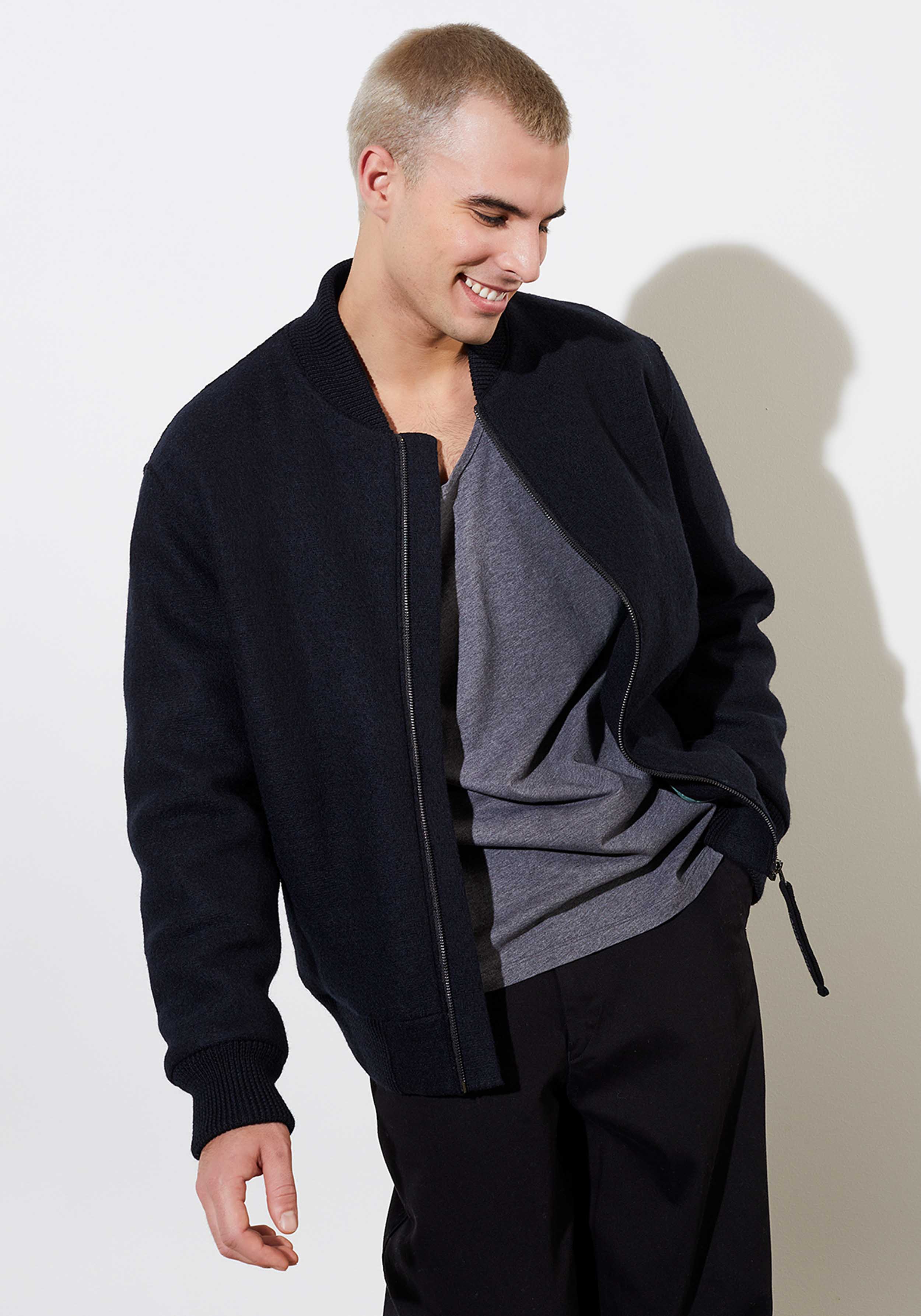 LangerChen Bomberjacke Knoxford Carbon