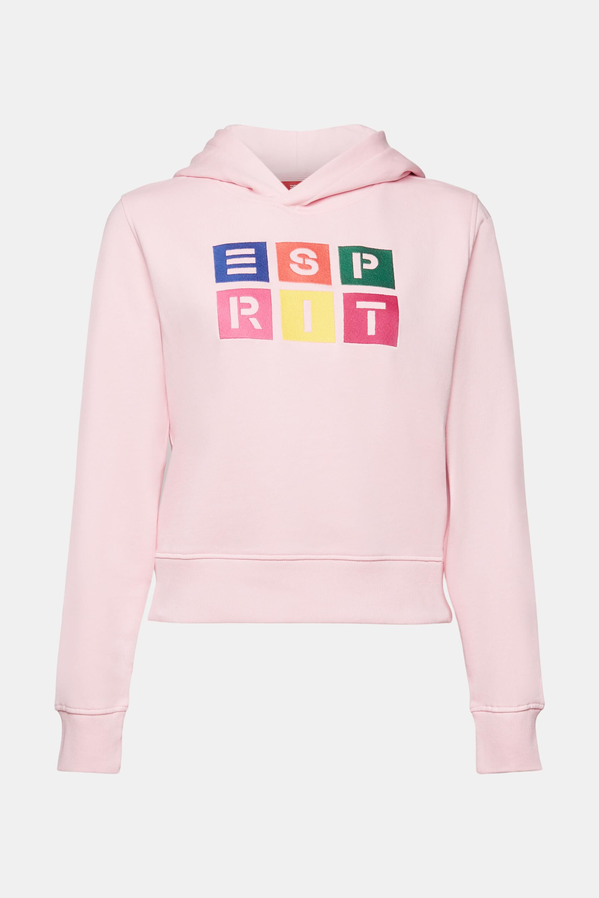 Sweat à capuche orné d’un logo brodé, coton biologique