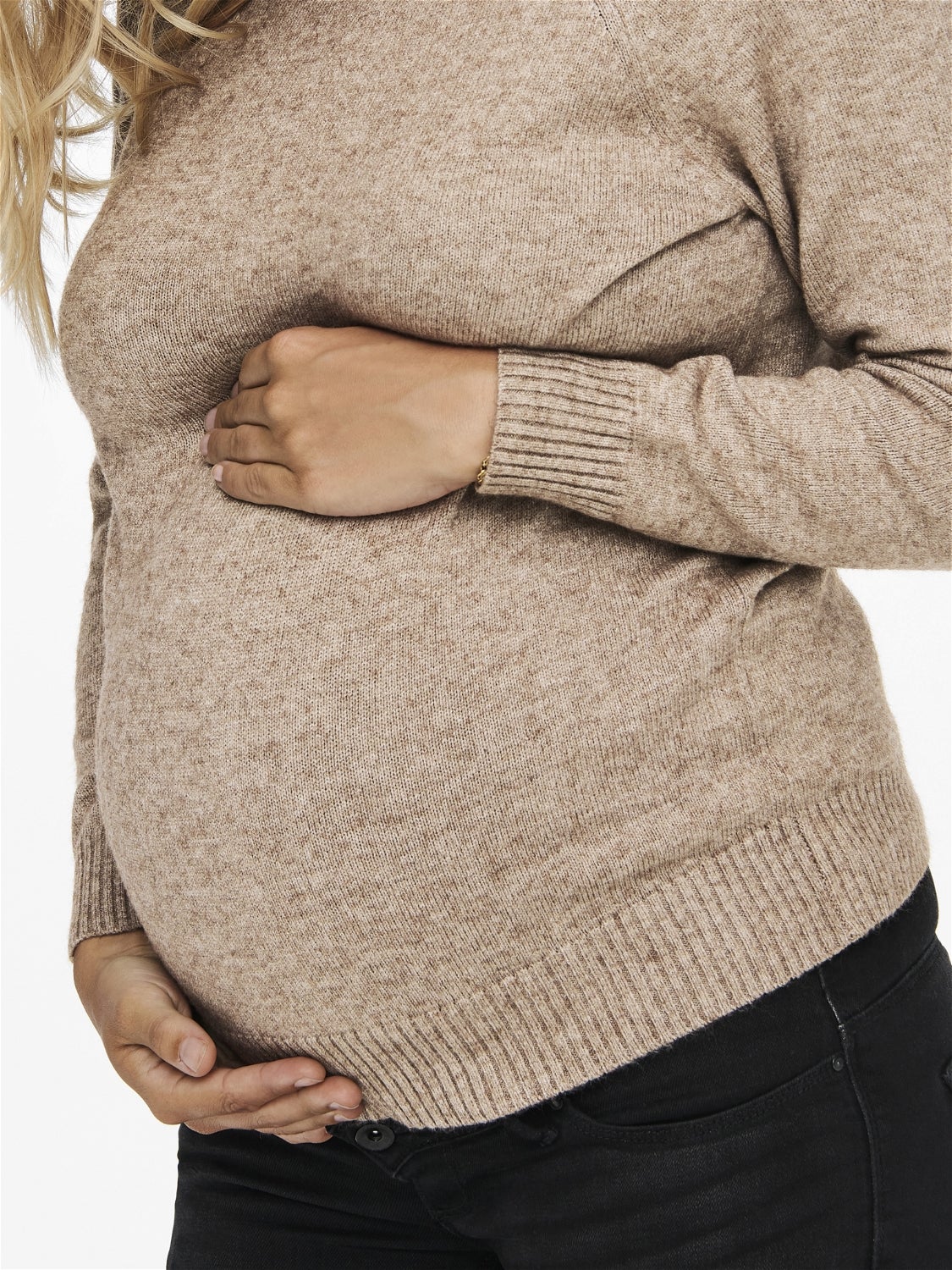 OLMLESLY Strickpullover Beige