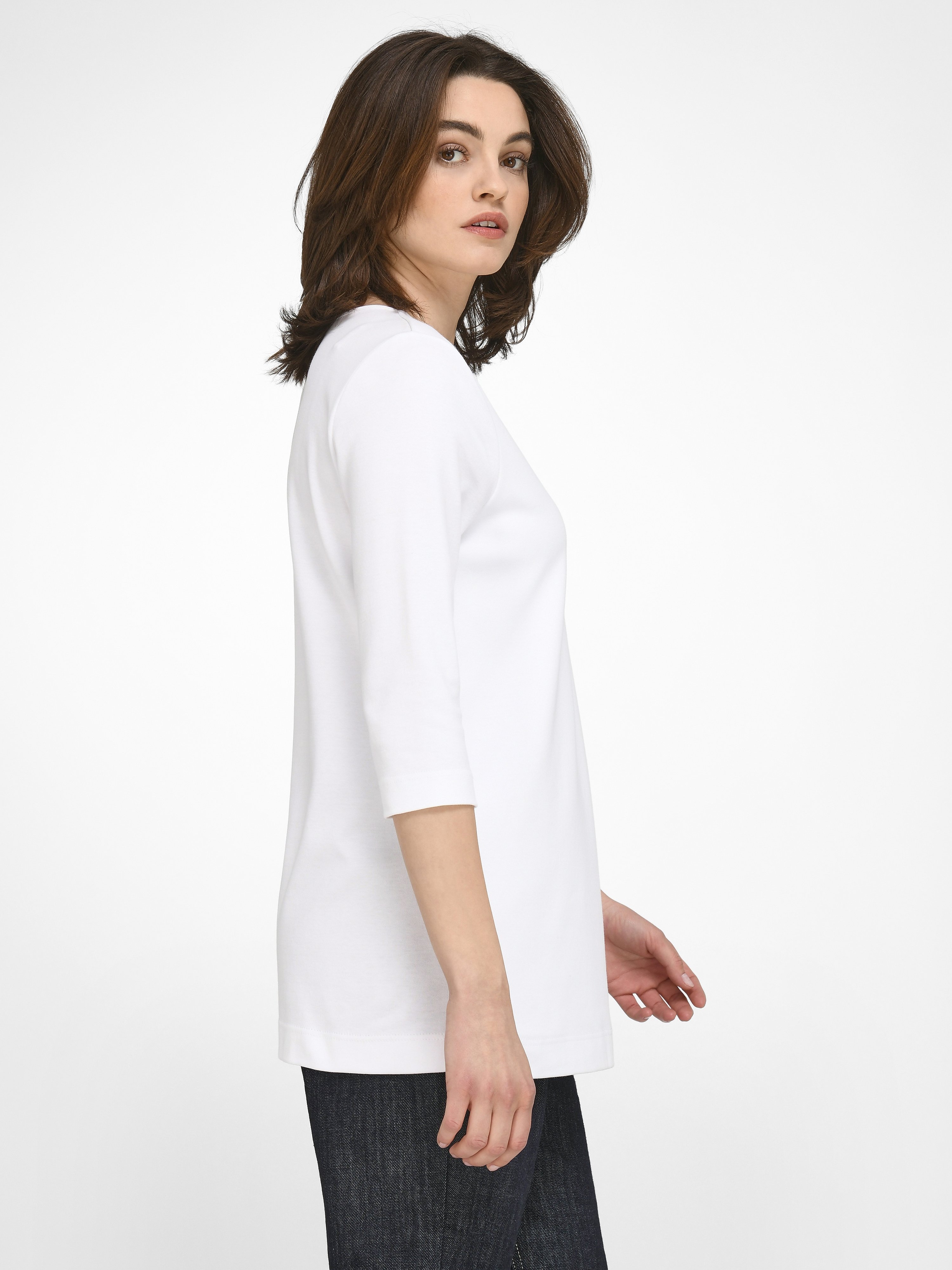 V-Shirt mit 3/4-Arm