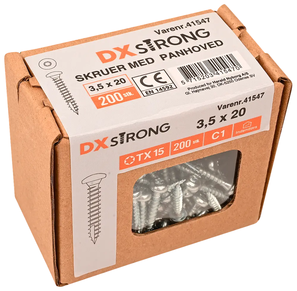 Panskrue 3,5 x 20 mm TX15 200 stk.