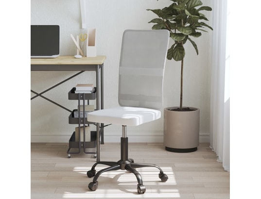 VIDAXL - Chaise de bureau blanc tissu en maille