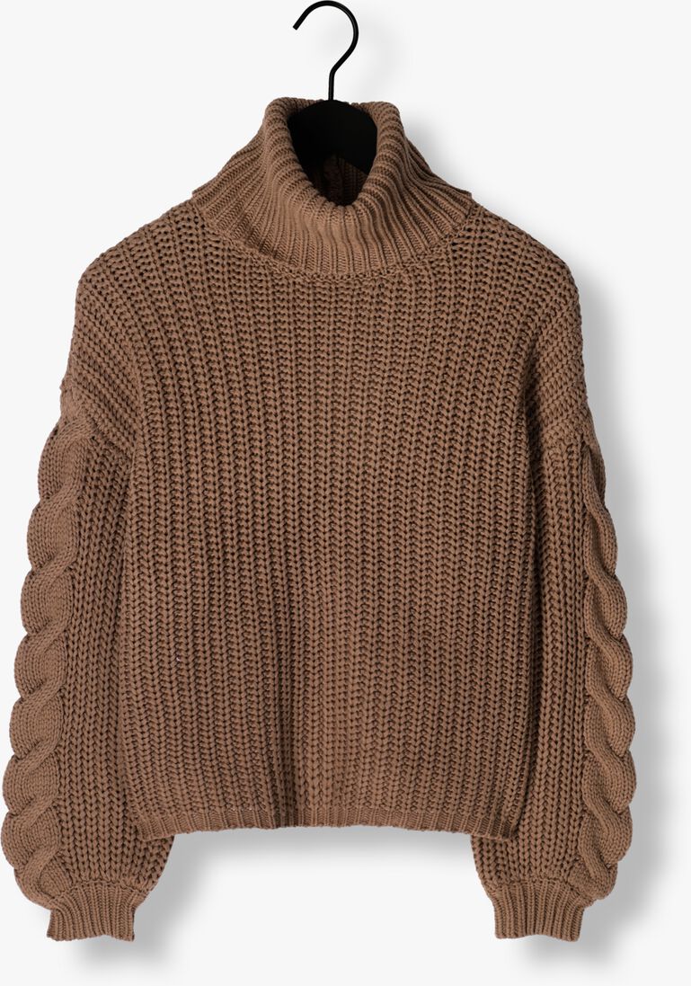 Y.A.S. bruine y.a.s. coltrui yassanne ls knit rollneck pullover